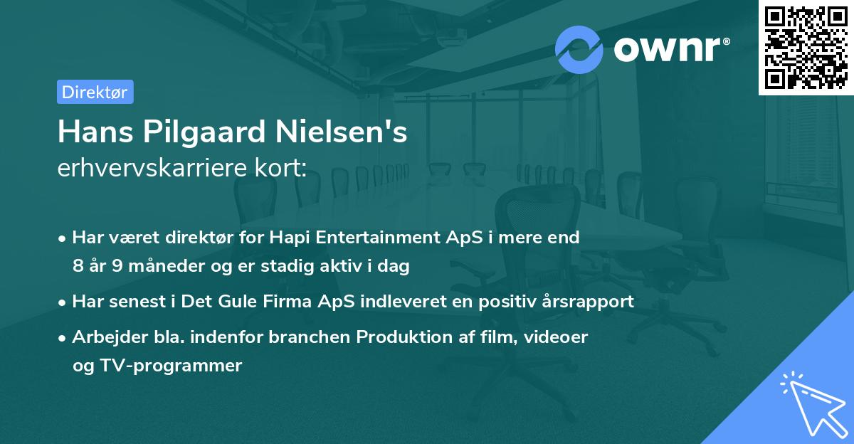 Hans Pilgaard Nielsen's erhvervskarriere kort