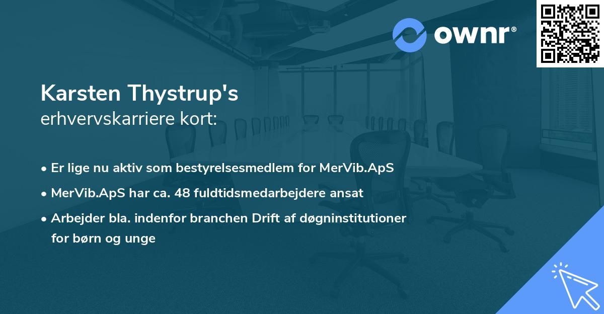 Karsten Thystrup's erhvervskarriere kort