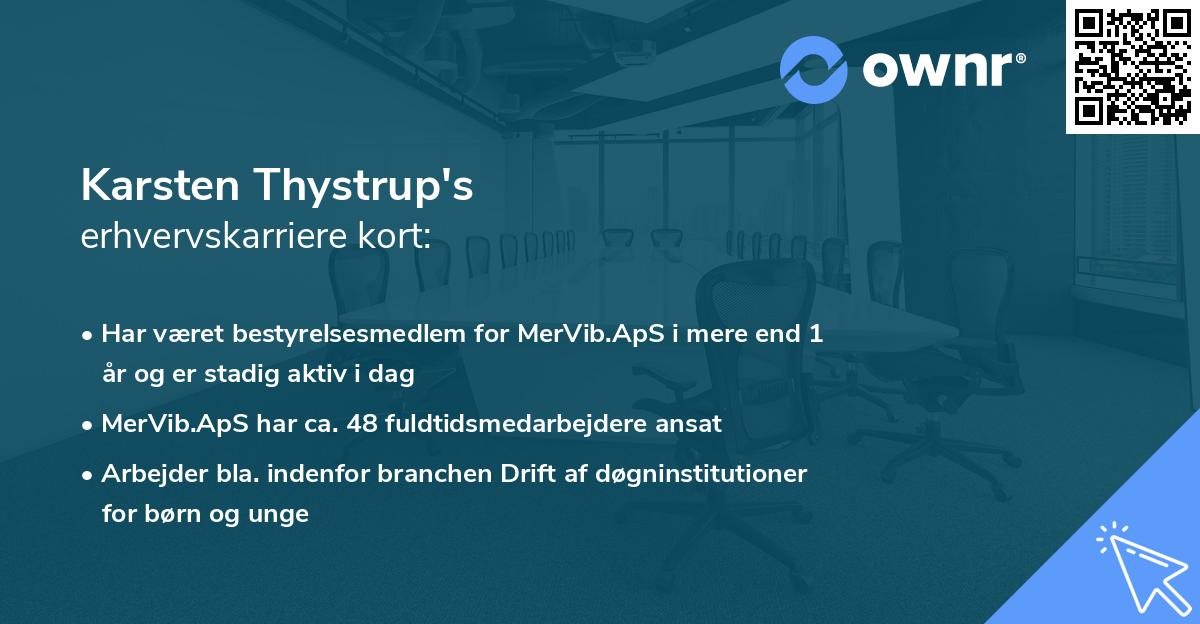 Karsten Thystrup's erhvervskarriere kort