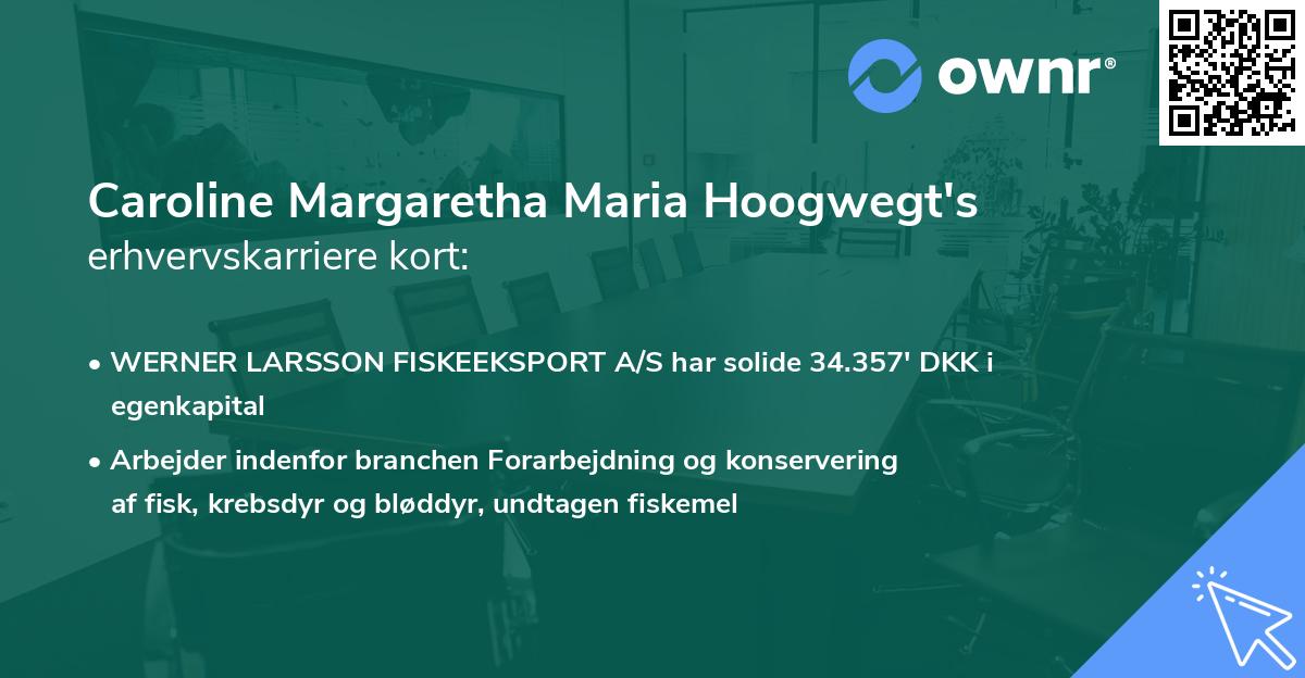 Caroline Margaretha Maria Hoogwegt's erhvervskarriere kort