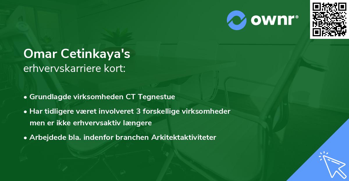 Omar Cetinkaya's erhvervskarriere kort