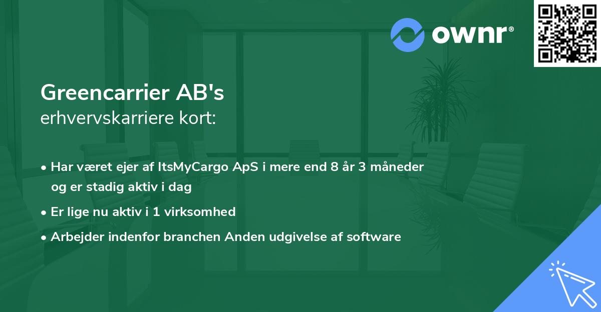 Greencarrier AB's erhvervskarriere kort