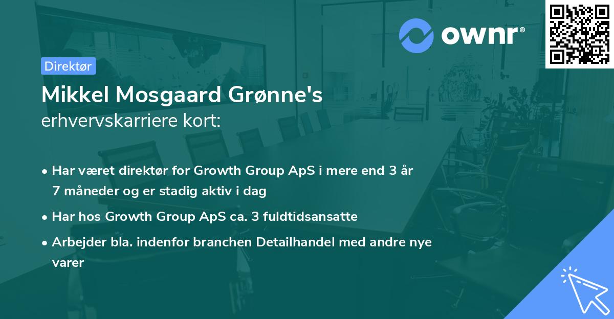Mikkel Mosgaard Grønne's erhvervskarriere kort