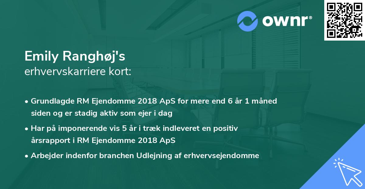 Emily Ranghøj's erhvervskarriere kort