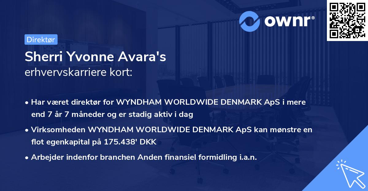Sherri Yvonne Avara's erhvervskarriere kort