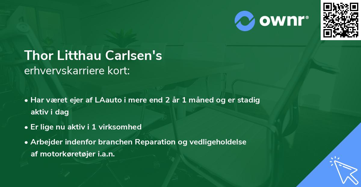Thor Litthau Carlsen's erhvervskarriere kort