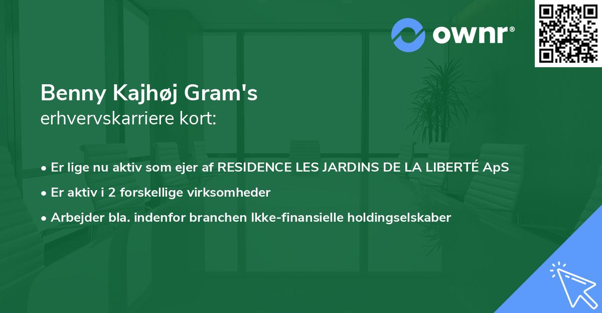 Benny Kajhøj Gram's erhvervskarriere kort