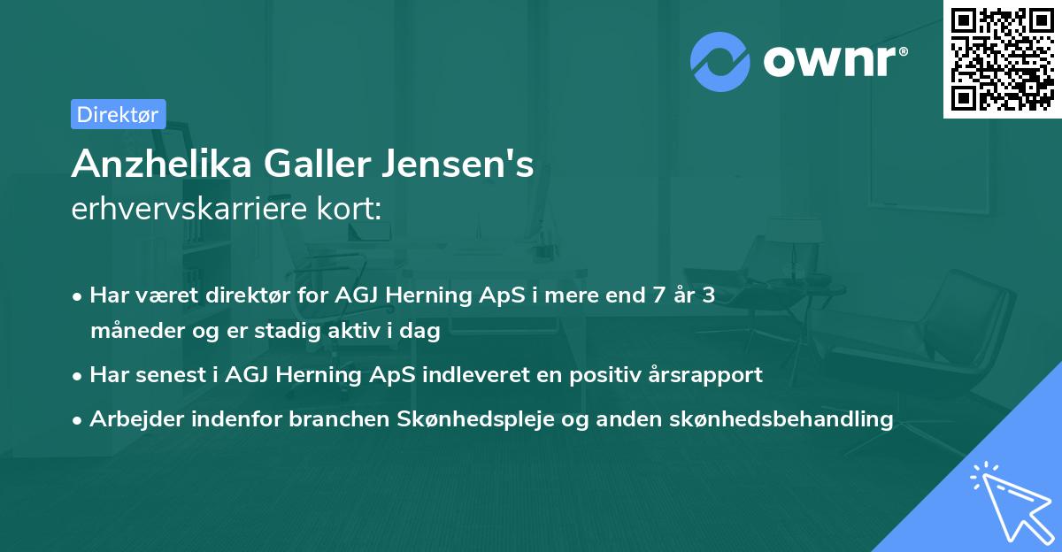 Anzhelika Galler Jensen's erhvervskarriere kort