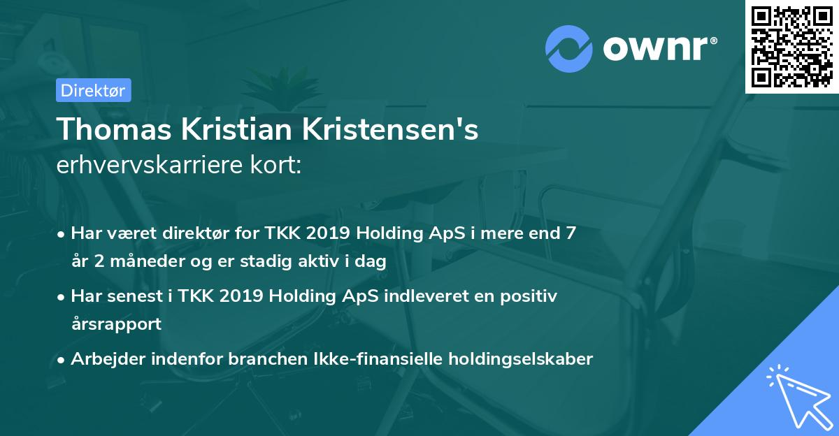 Thomas Kristian Kristensen's erhvervskarriere kort