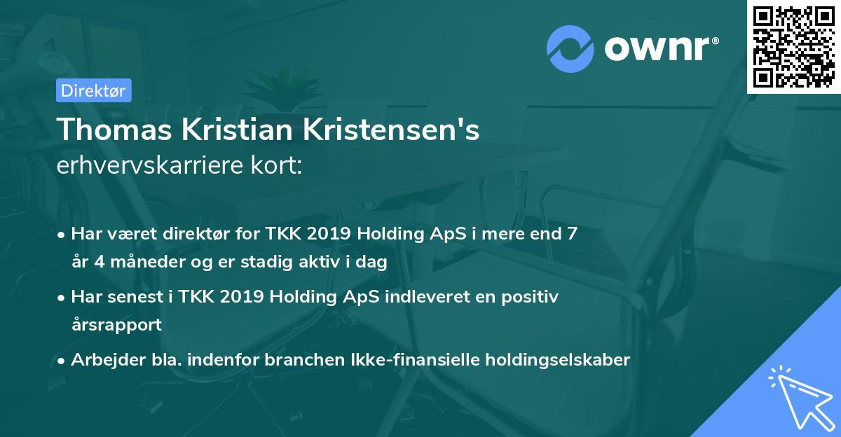 Thomas Kristian Kristensen's erhvervskarriere kort