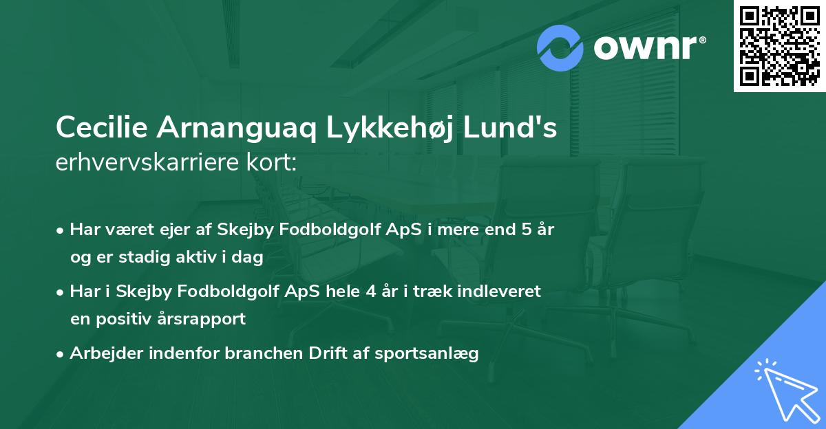 Cecilie Arnanguaq Lykkehøj Lund's erhvervskarriere kort