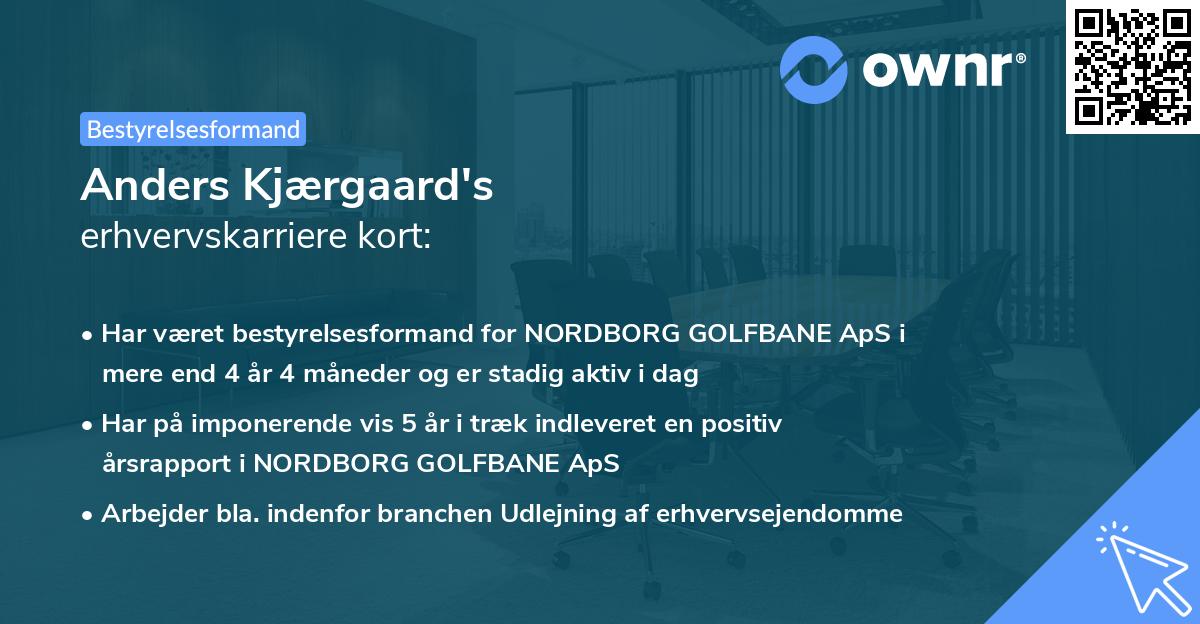 Anders Kjærgaard's erhvervskarriere kort