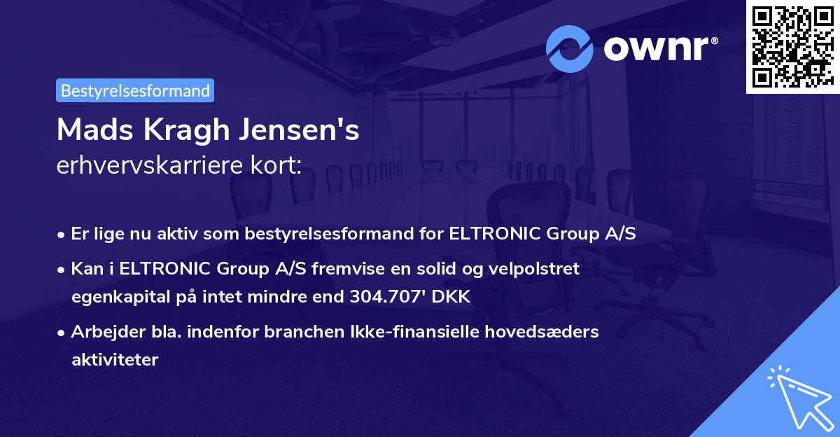 Mads Kragh Jensen's erhvervskarriere kort