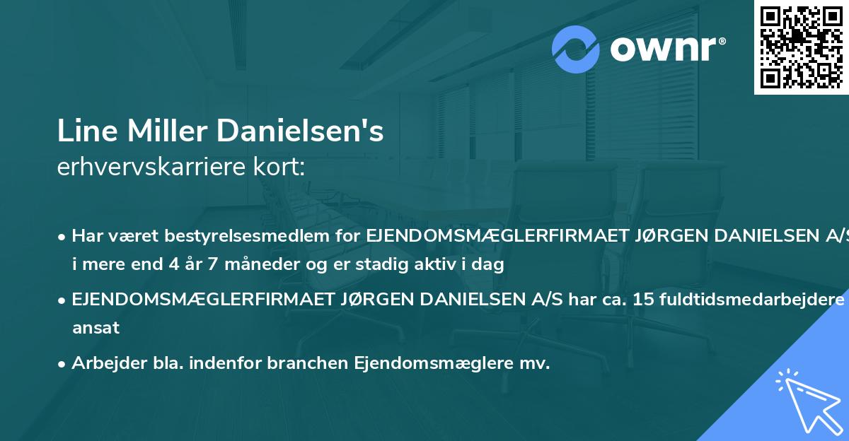 Line Miller Danielsen's erhvervskarriere kort