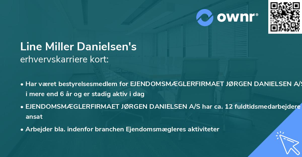 Line Miller Danielsen's erhvervskarriere kort