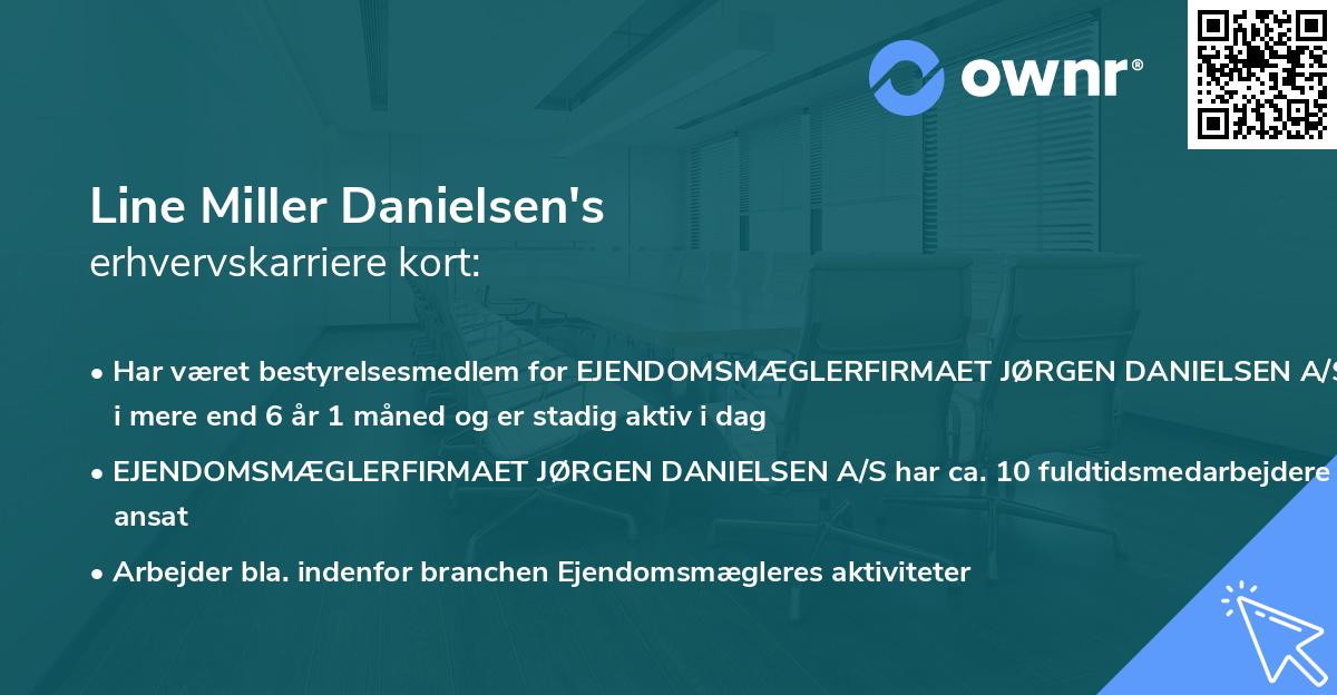 Line Miller Danielsen's erhvervskarriere kort