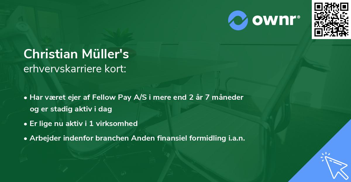 Christian Müller's erhvervskarriere kort