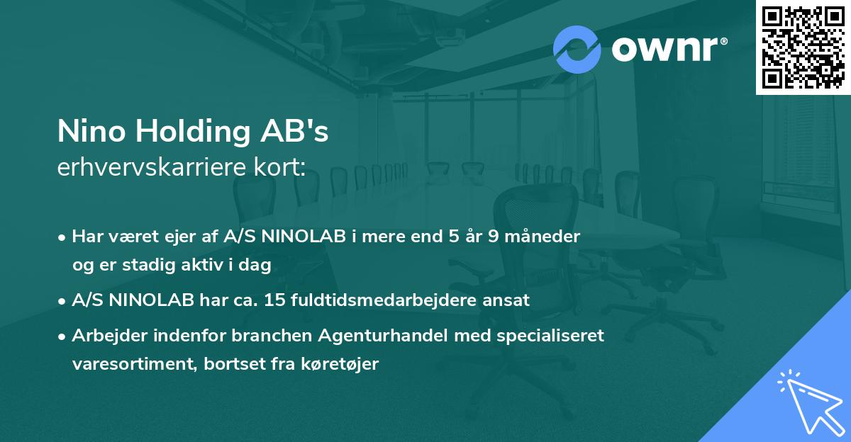 Nino Holding AB's erhvervskarriere kort
