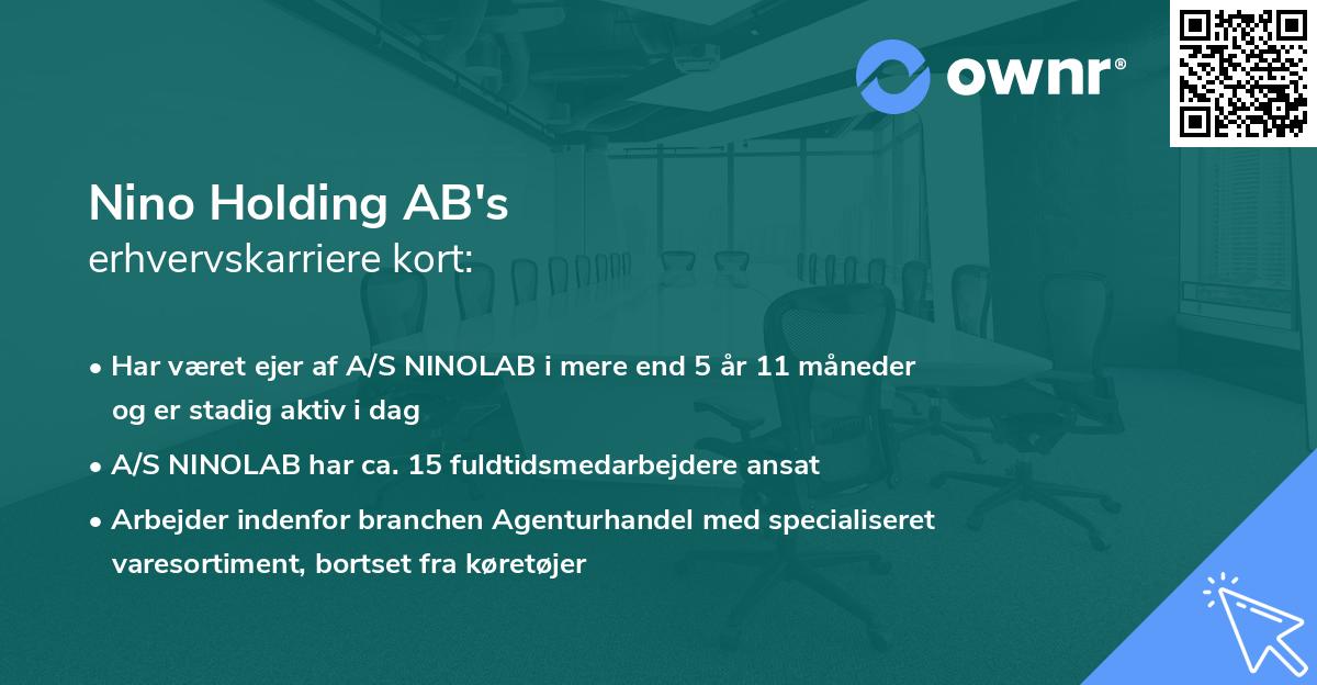 Nino Holding AB's erhvervskarriere kort