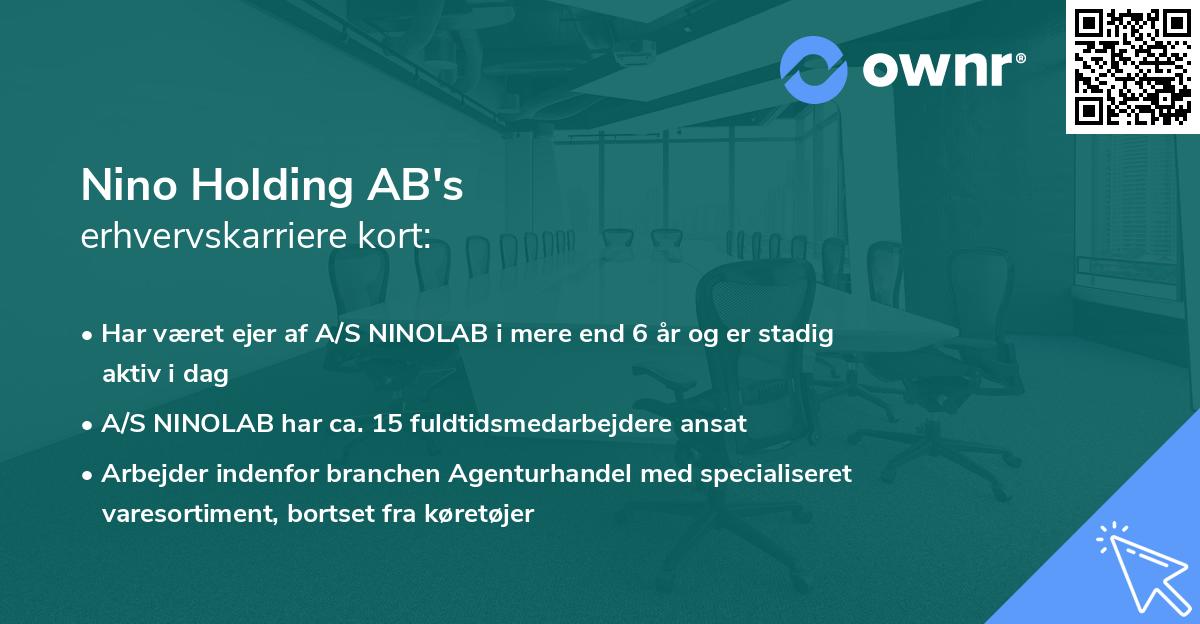 Nino Holding AB's erhvervskarriere kort