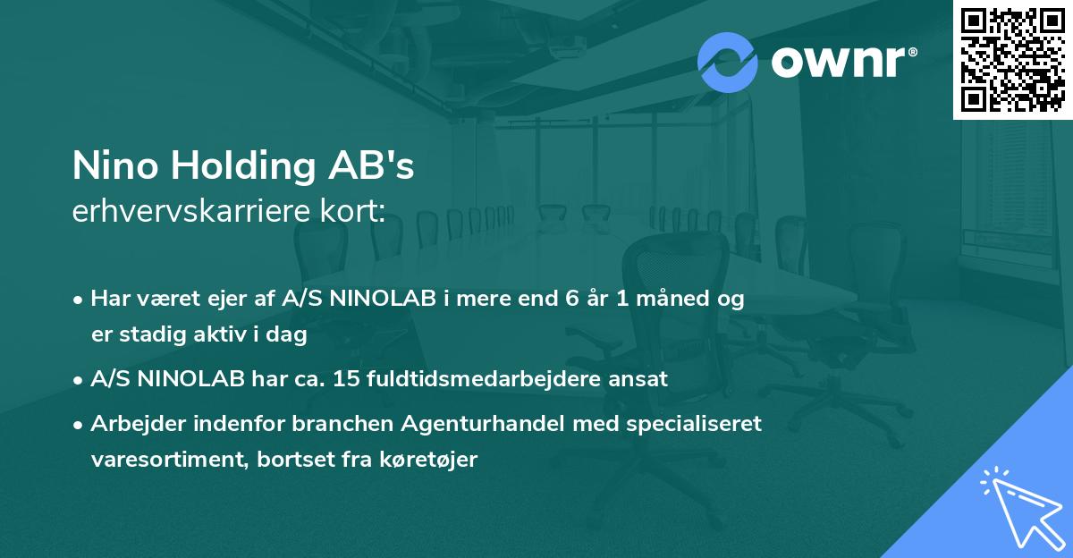 Nino Holding AB's erhvervskarriere kort