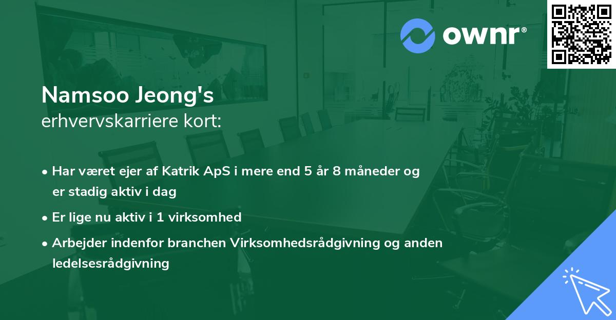 Namsoo Jeong's erhvervskarriere kort