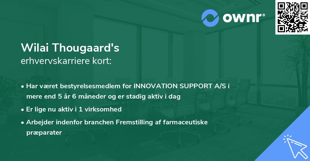 Wilai Thougaard's erhvervskarriere kort