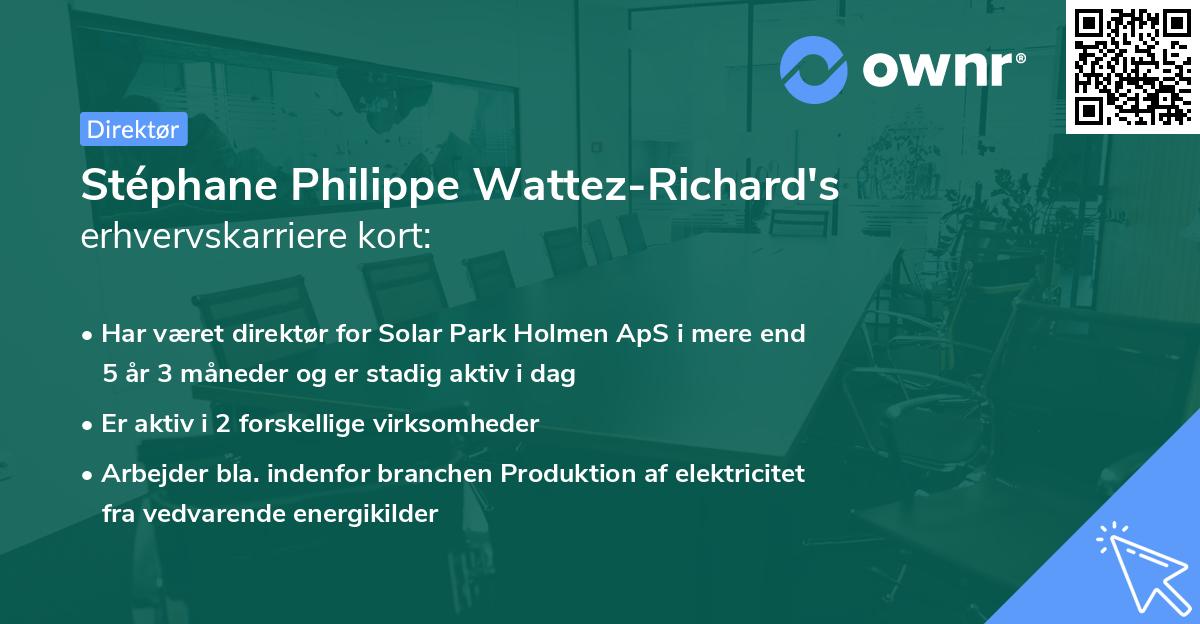 Stéphane Philippe Wattez-Richard's erhvervskarriere kort