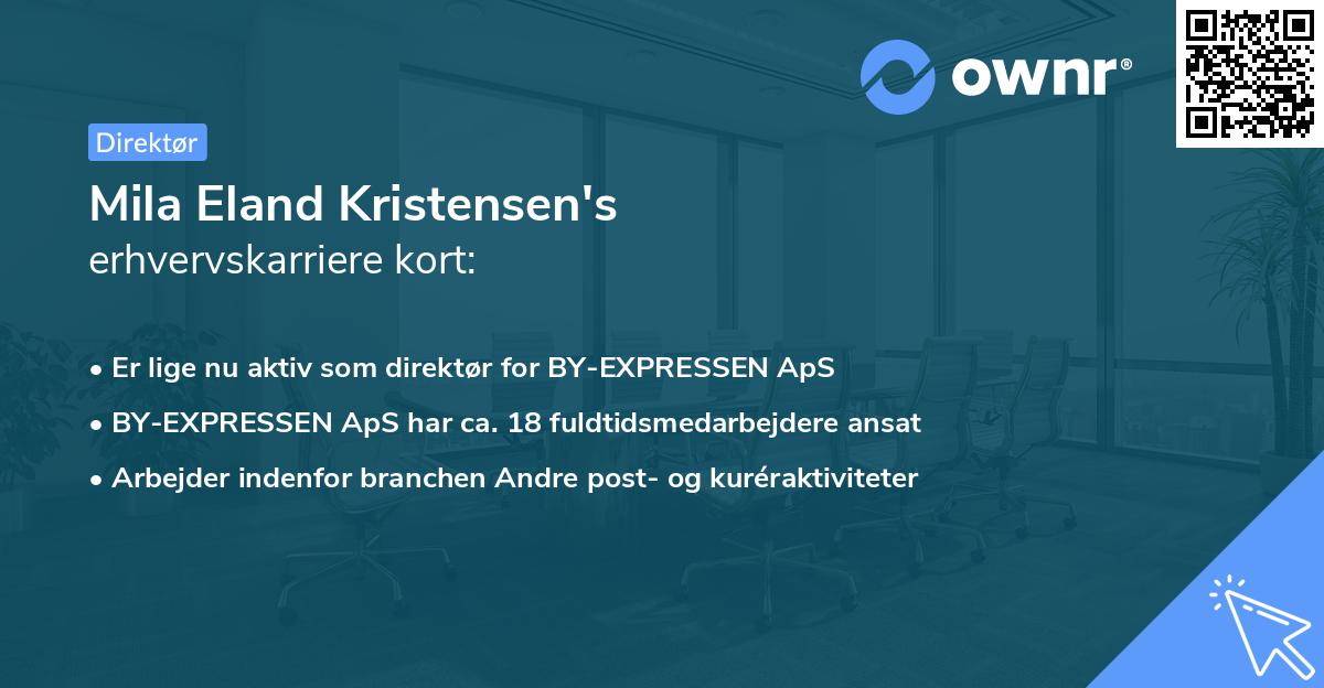 Mila Eland Kristensen's erhvervskarriere kort