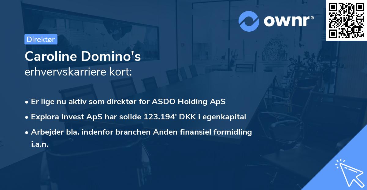 Caroline Domino's erhvervskarriere kort