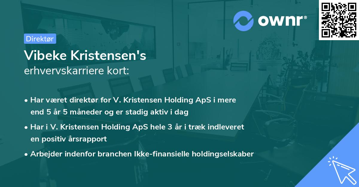 Vibeke Kristensen's erhvervskarriere kort