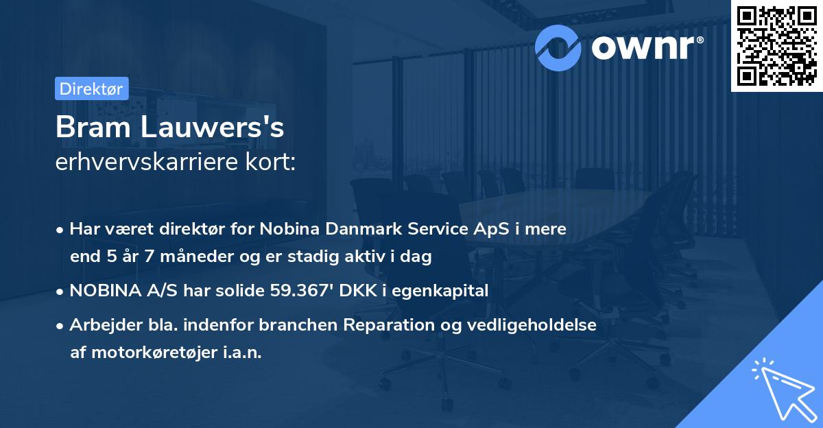 Bram Lauwers's erhvervskarriere kort