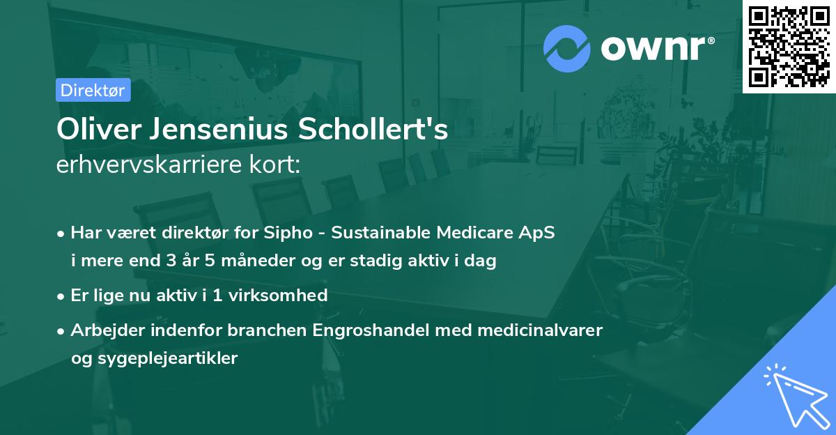 Oliver Jensenius Schollert's erhvervskarriere kort