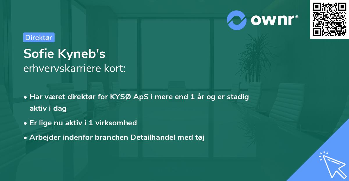 Sofie Kyneb's erhvervskarriere kort