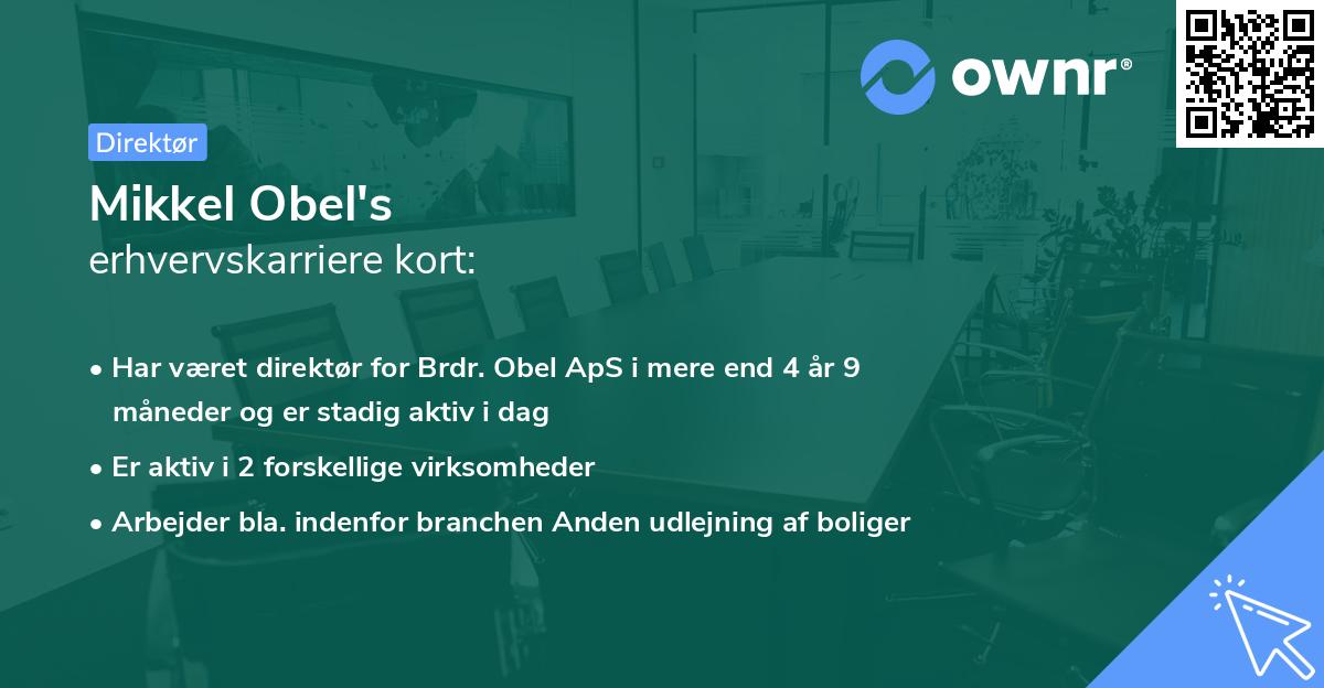 Mikkel Obel's erhvervskarriere kort