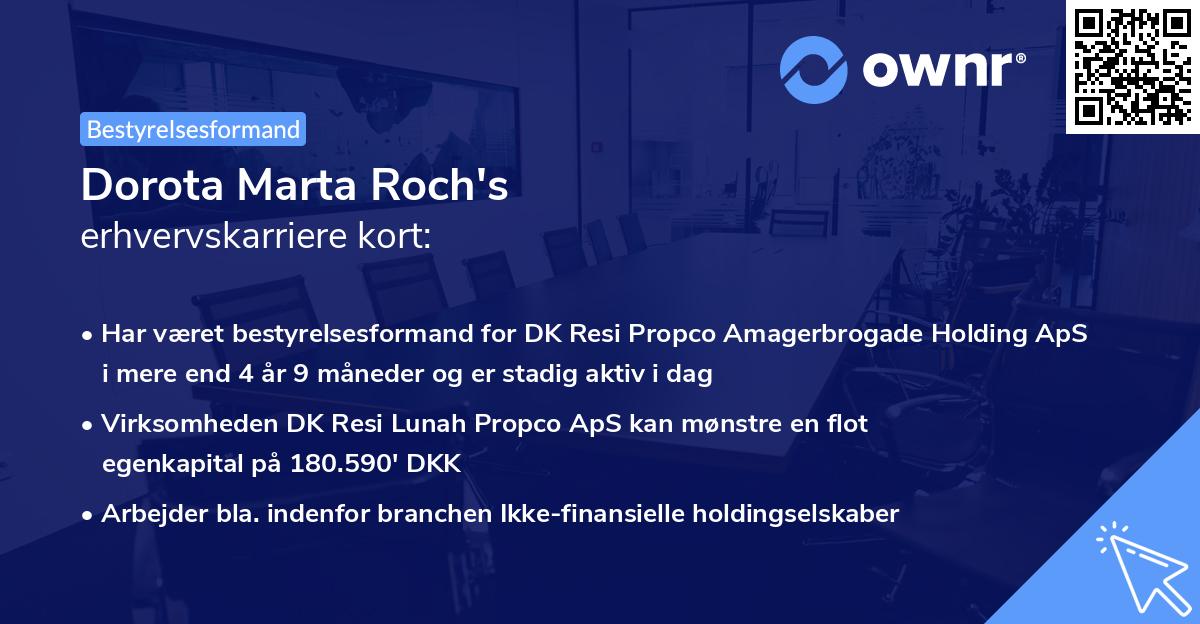 Dorota Marta Roch's erhvervskarriere kort