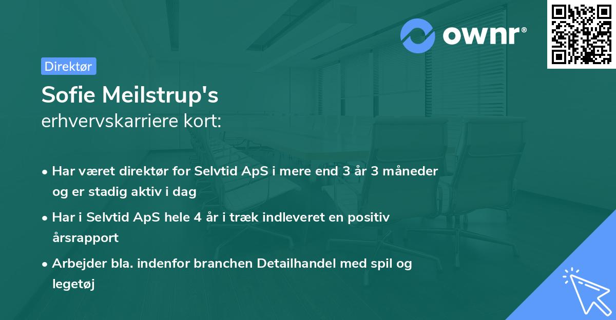 Sofie Meilstrup's erhvervskarriere kort