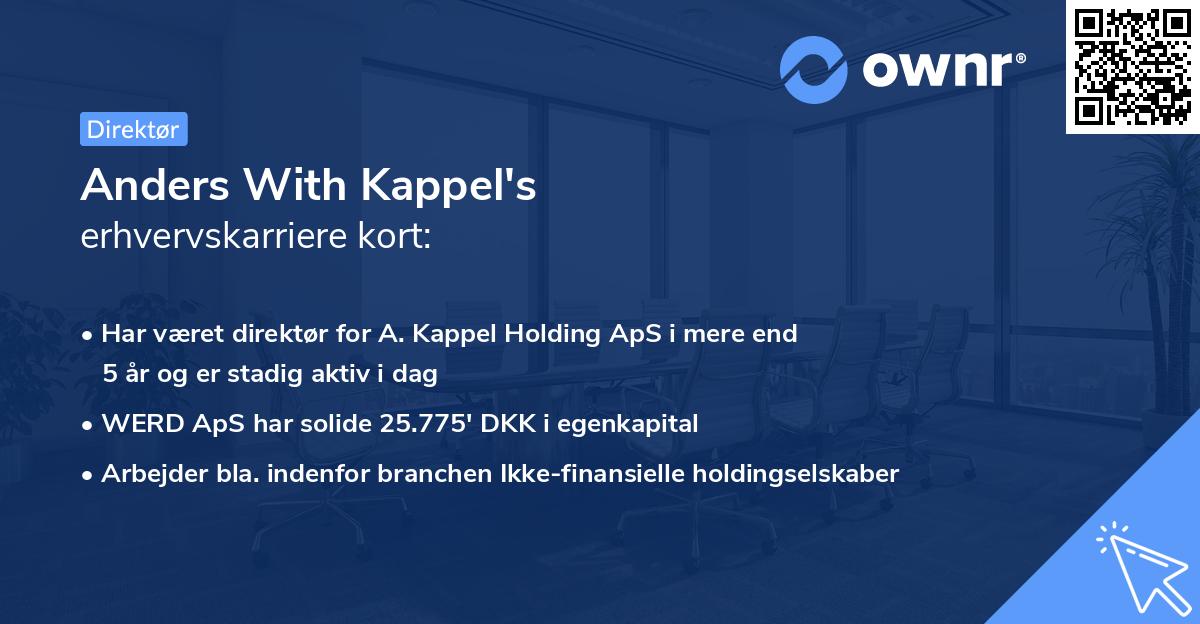 Anders With Kappel's erhvervskarriere kort