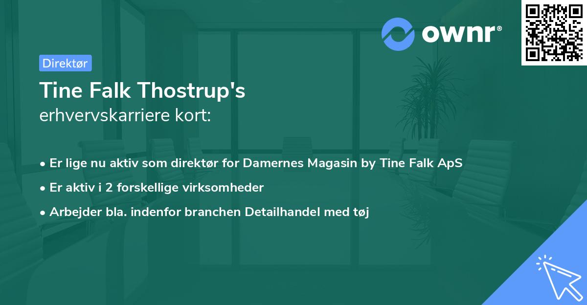 Tine Falk Thostrup's erhvervskarriere kort