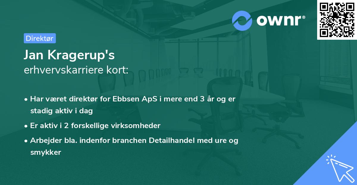 Jan Kragerup's erhvervskarriere kort