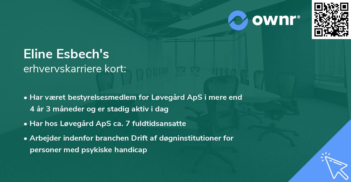 Eline Esbech's erhvervskarriere kort