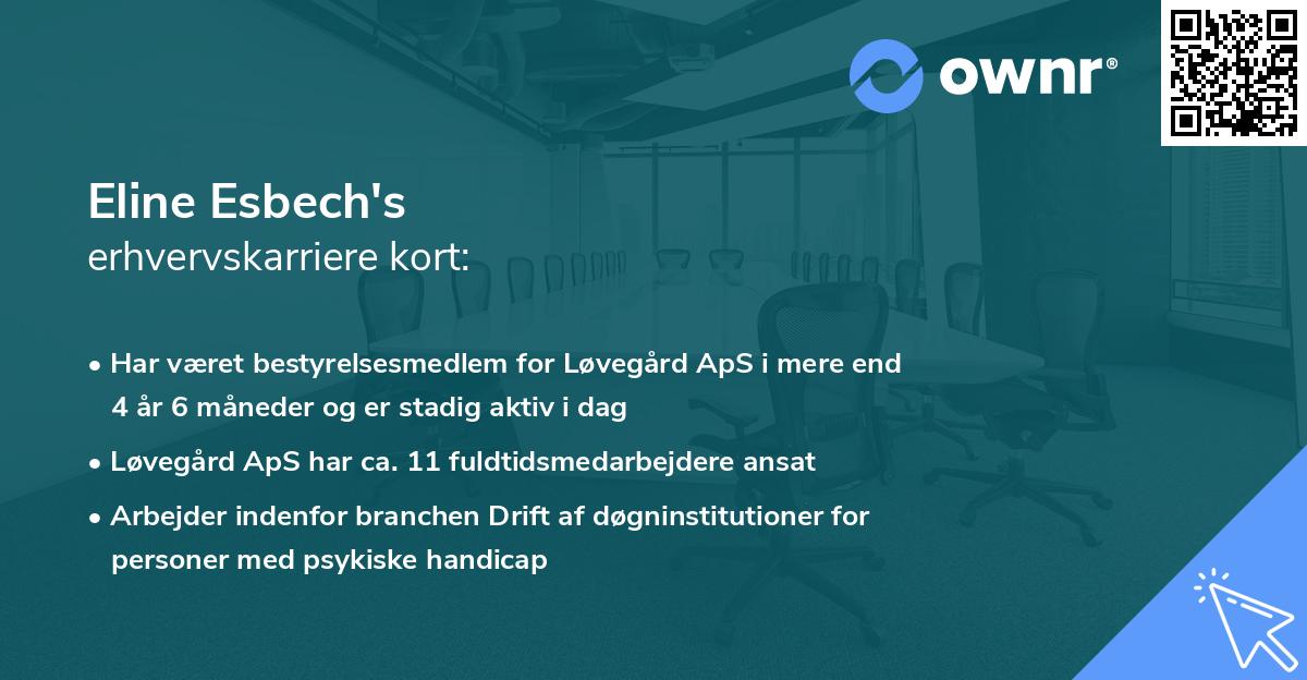 Eline Esbech's erhvervskarriere kort