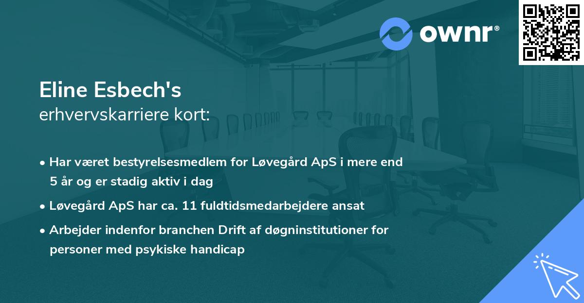 Eline Esbech's erhvervskarriere kort