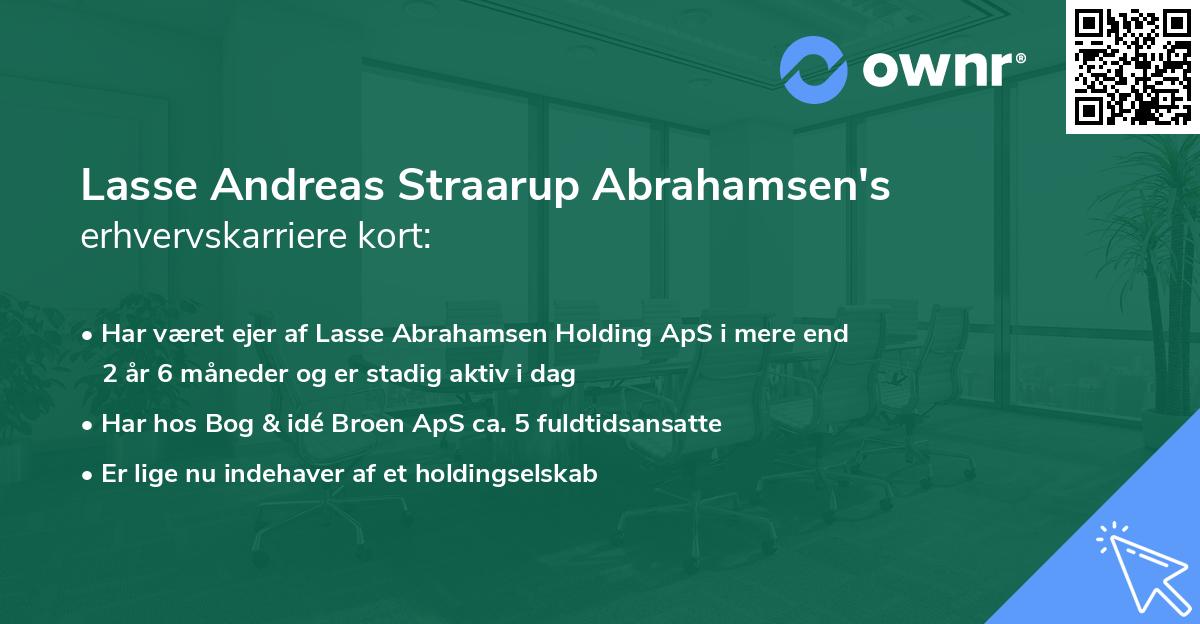 Lasse Andreas Straarup Abrahamsen's erhvervskarriere kort