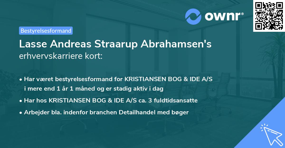 Lasse Andreas Straarup Abrahamsen's erhvervskarriere kort