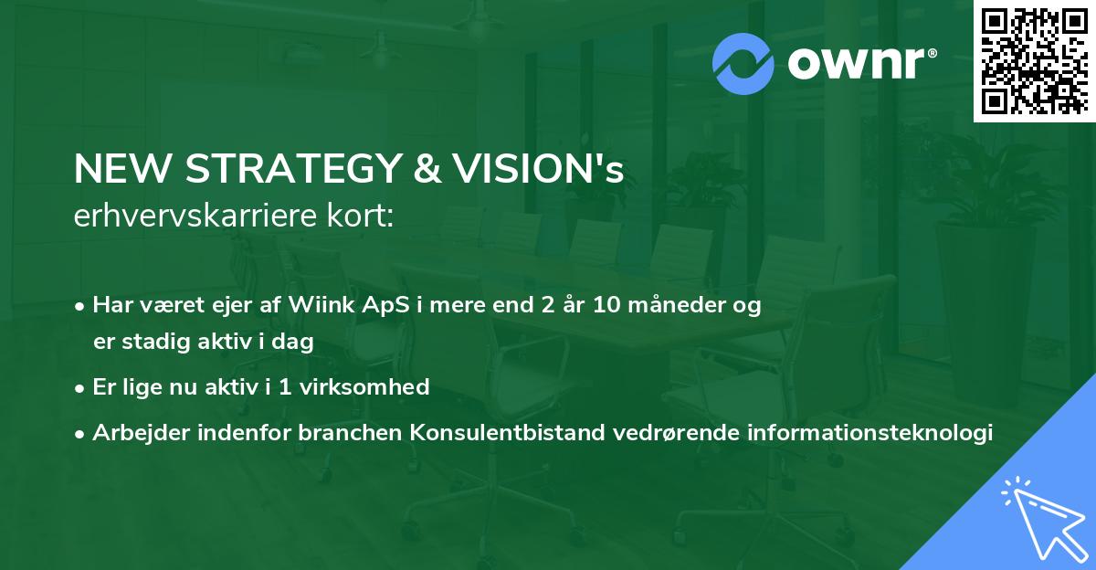 NEW STRATEGY & VISION's erhvervskarriere kort