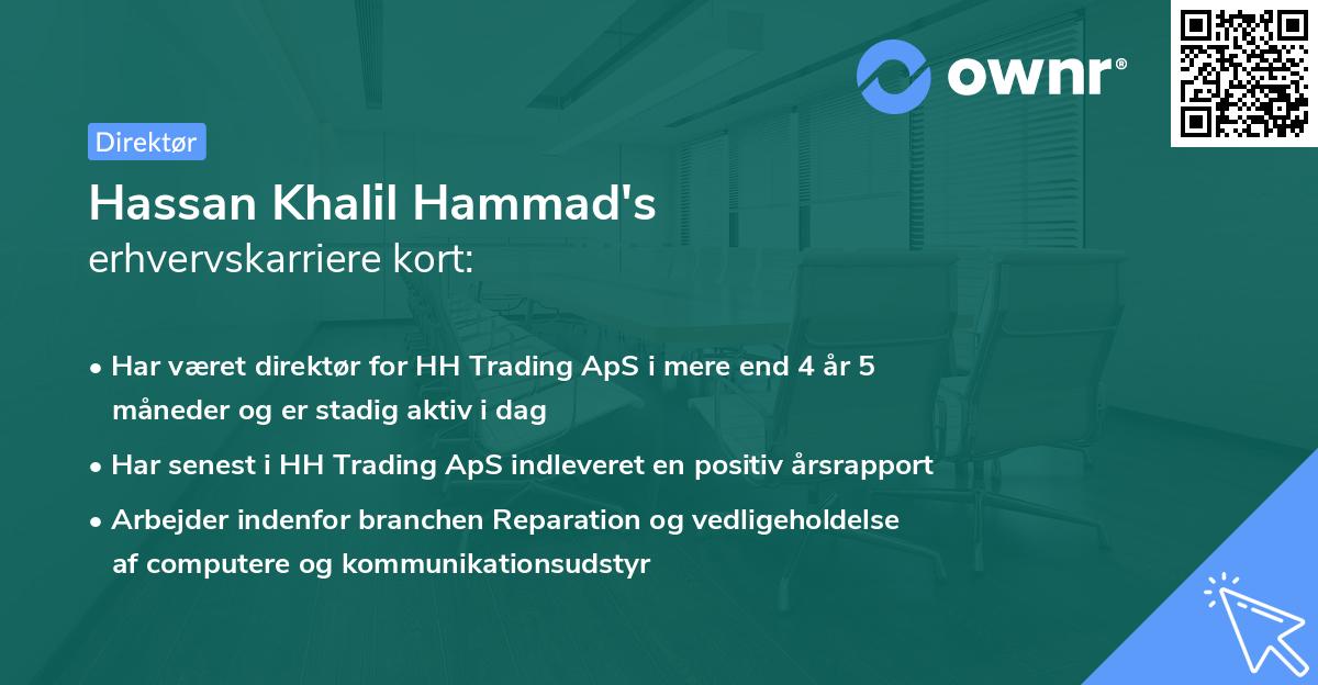 Hassan Khalil Hammad's erhvervskarriere kort