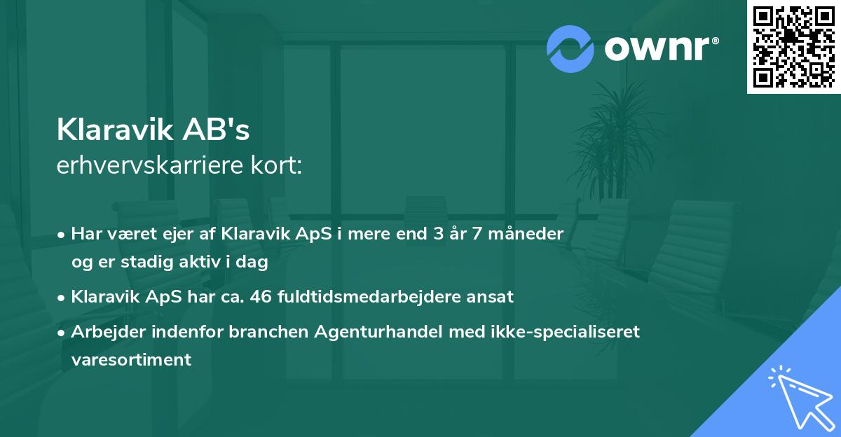 Klaravik AB's erhvervskarriere kort