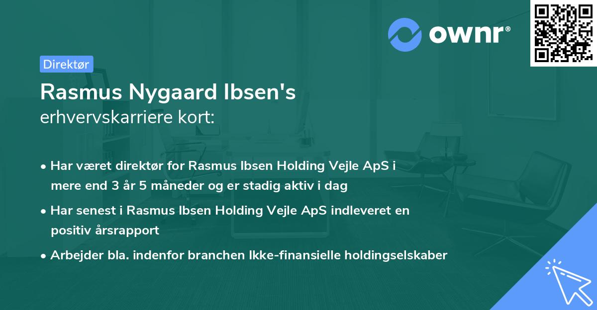 Rasmus Nygaard Ibsen's erhvervskarriere kort