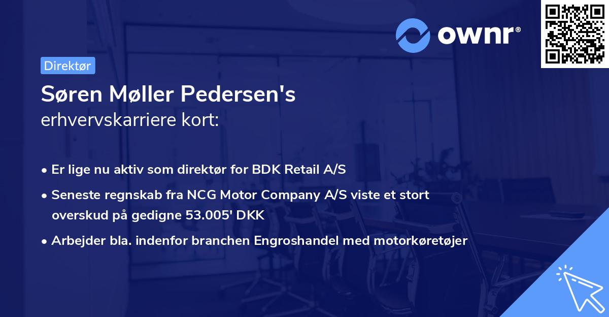 Søren Møller Pedersen's erhvervskarriere kort